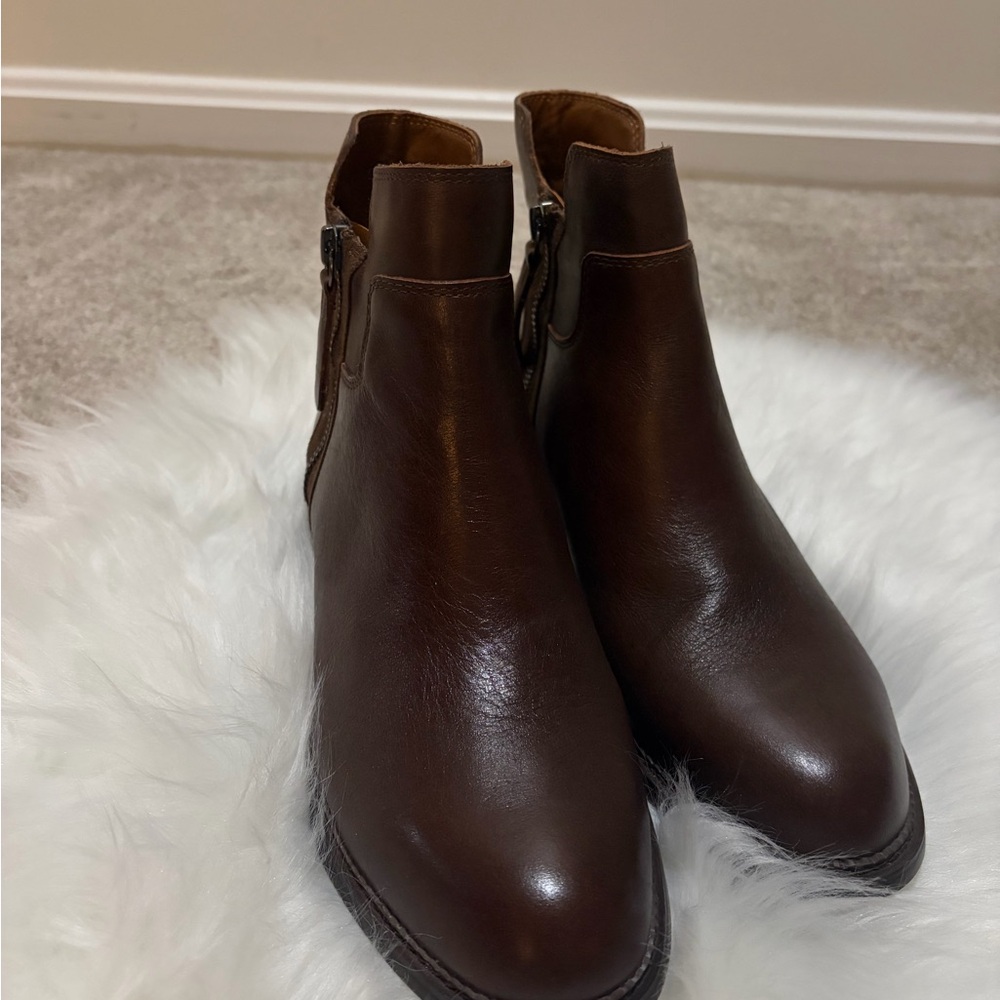 Franco Sarto Dark Brown Ankle Boots